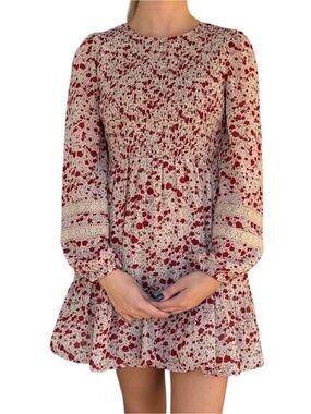 Floral Smocked Long-Sleeve Dress